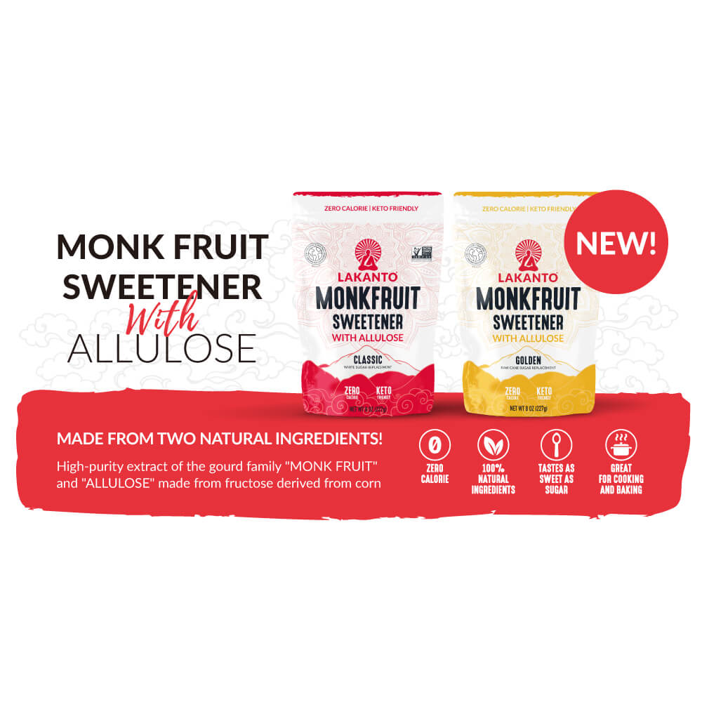 Цукрозамінник Lakanto Monkfruit Sweetener with Allulose, 454 гр - Зображення 3